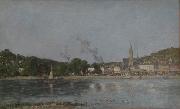 Eugene Boudin La Seine oil on canvas